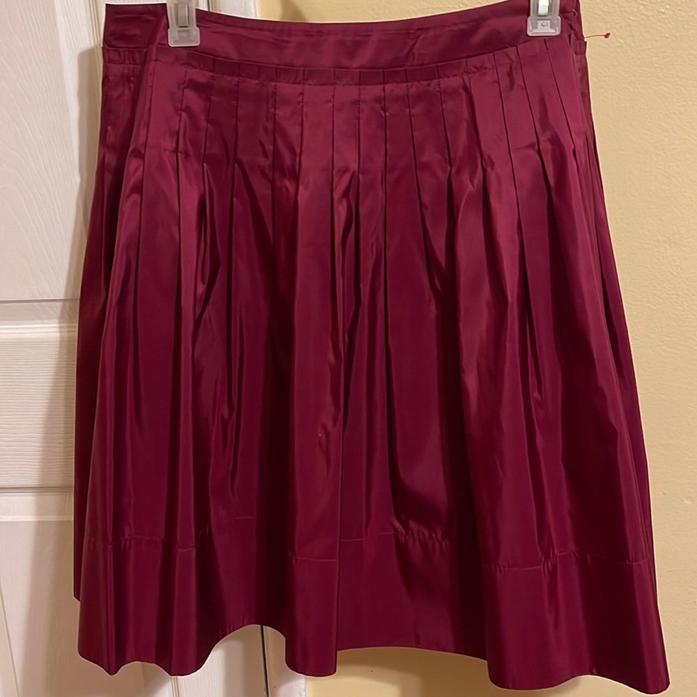 Talbots Burgundy Silk Skirt (Lined)